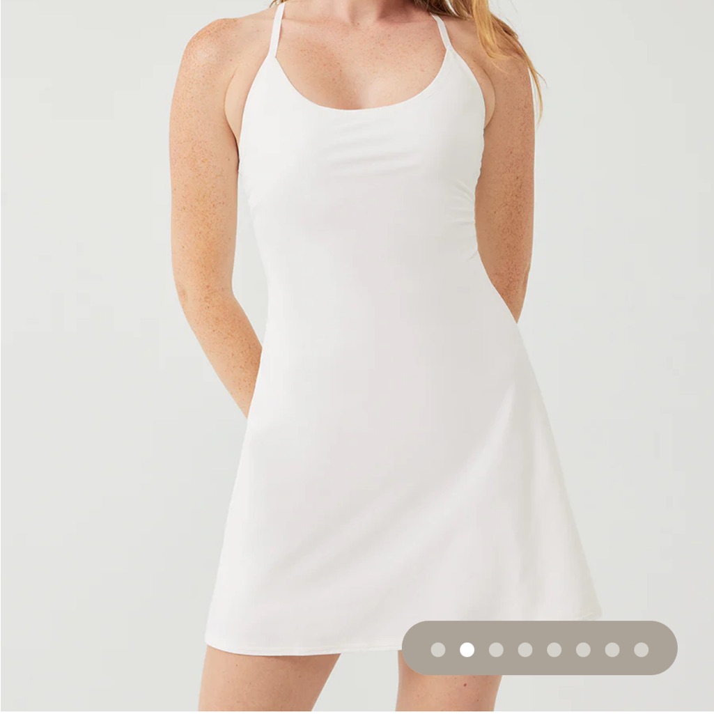 White Outdoor Outdoor Voices Exercise Dress Small